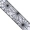 Designer's Shop WR 63-5113 Halloween Black Spider Web on White Satin wired edge ribbons, 2.5" x 10 yards